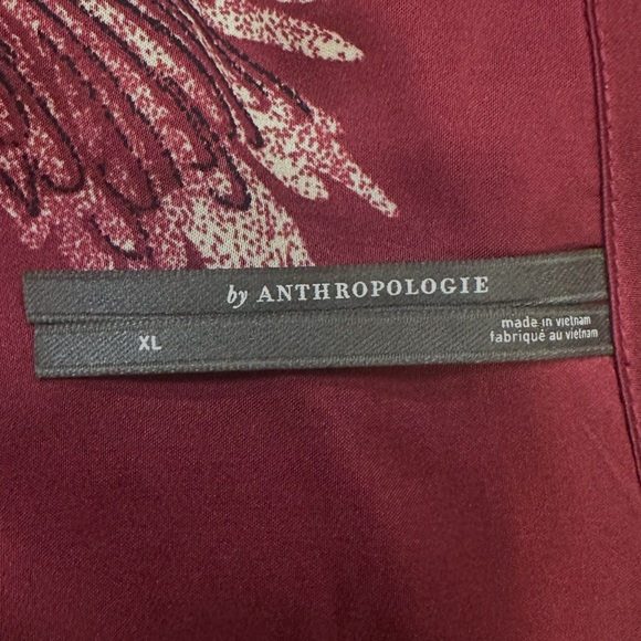 Anthropologie Oversized Button Front Pajama Shirt Mulberry Womens Size XL - Picture 8 of 15